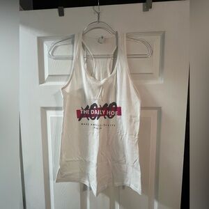 White Tank Top with Graphic Print